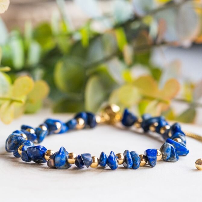 Armband met lapis lazuli (Justine)