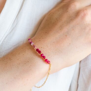 fijne roze agaat armband kopen