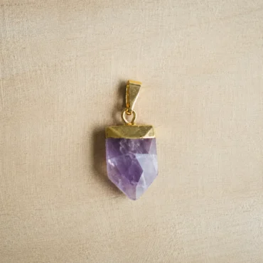 Amethist hanger goud