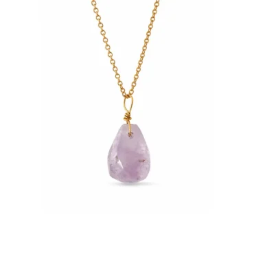 Amethist ketting goud