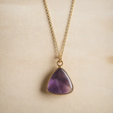 Gouden amethist ketting kopen