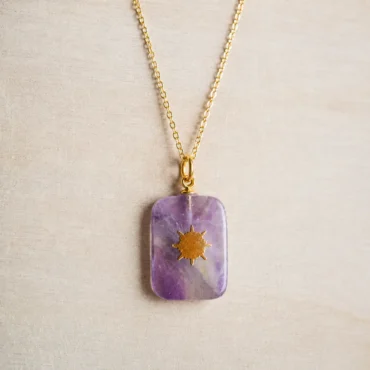 Sora - gouden amethist ketting zon kopen