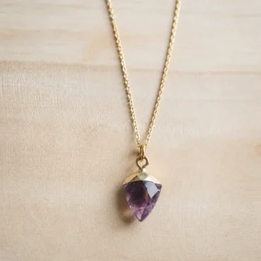 Soraya - amethist ketting met goud kopen