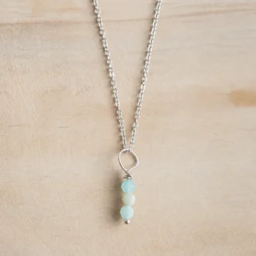 amazoniet ketting edelstaal